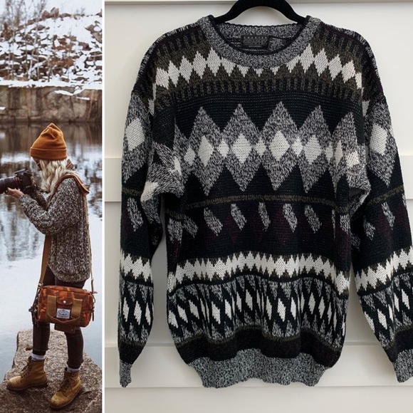 9s Hipster Vintage Grandpa Sweater 